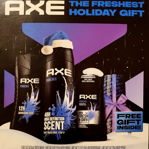 Axe Phoenix Body Spray Antiperspirant Stick & Body Wash Holiday Gift Pack For Me - Picture 1 of 4